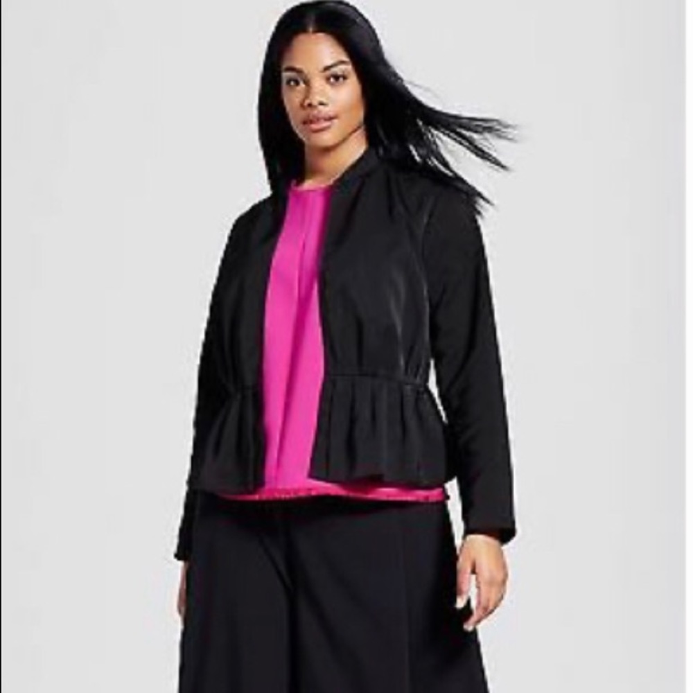 Victoria Beckham for Target black peplum jacket Size Small